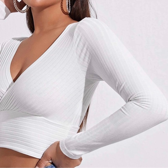 Long Sleeve Rib Knit Top - Picture 2 of 4